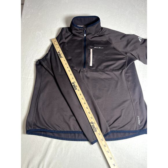 Eddie Bauer First Ascent Womens 1/4 Zip Grid Fleeve Pullover Shirt Brown Size XL - Picture 9 of 11